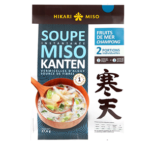 soupe miso kanten aux fruits de mer hikari miso-champong