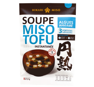 soupe miso tofu aux algues hikari miso-wakame