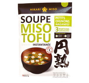 soupe miso tofu aux petits oignons hikari miso-naganegi